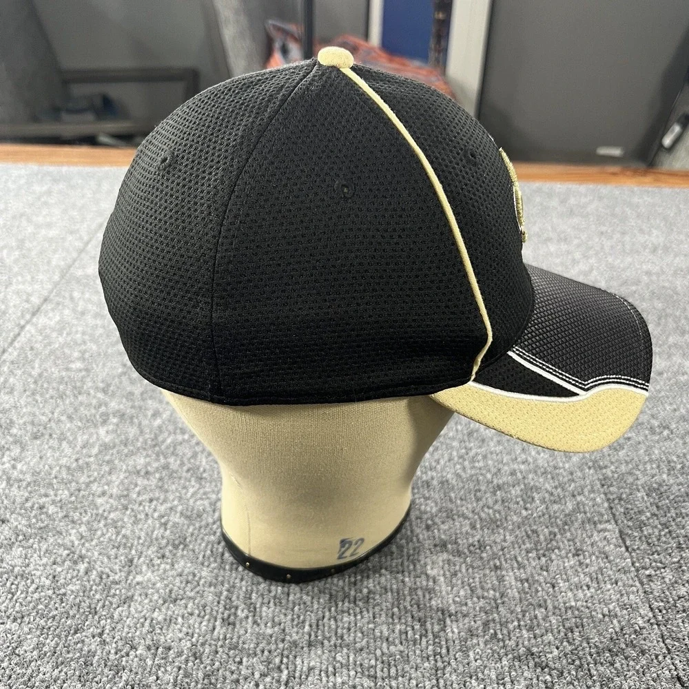New Orleans Saints Cap Hat Small-Medium Black Gold Who Dey OSFM NFL Football